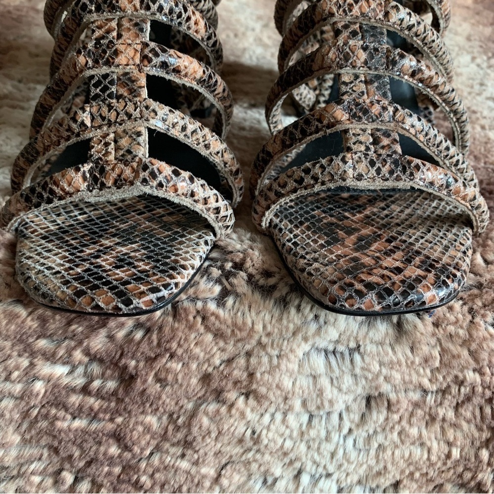 Free People Colette Cinched Heels Python - Picture 5 of 8